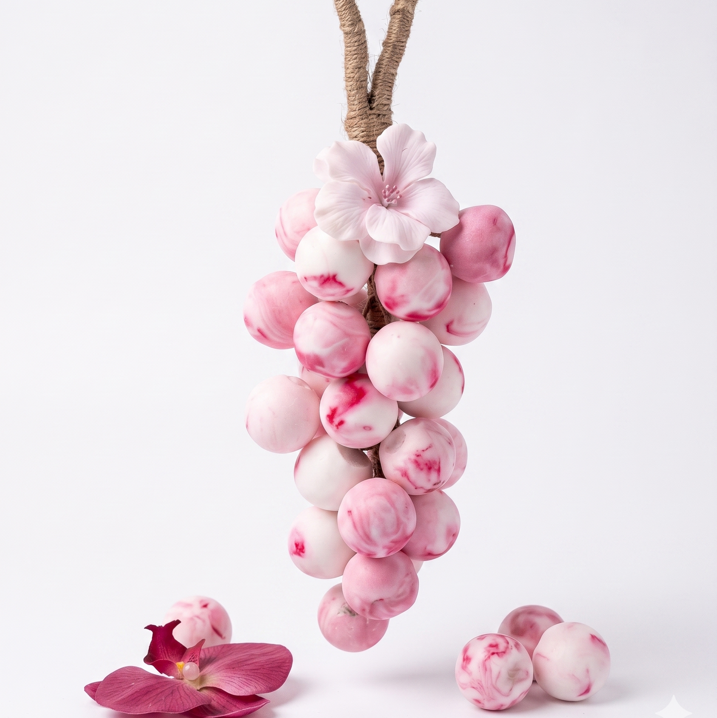 Artisan Decorative Pink Grape Hanging Soap
