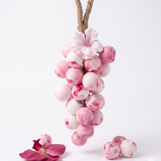 Artisan Decorative Pink Grape Hanging Soap